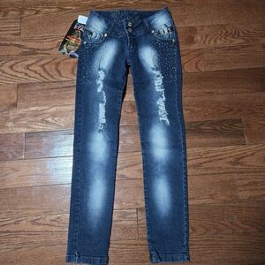 Elegant Dark Blue Women's Skinny Jeans